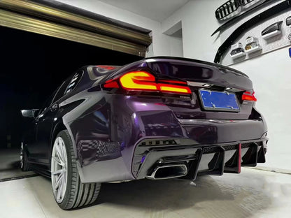 For BMW 5 Series G30 G31 Rear Bumper Diffuser Lip Splitter G38