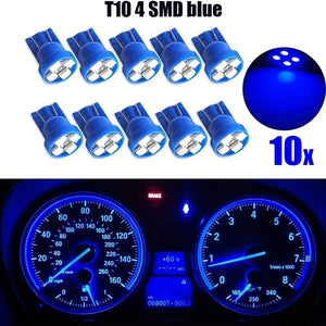 10PCS Set T10 4SMD 1210 Wedge Dashboard Gauge Cluster