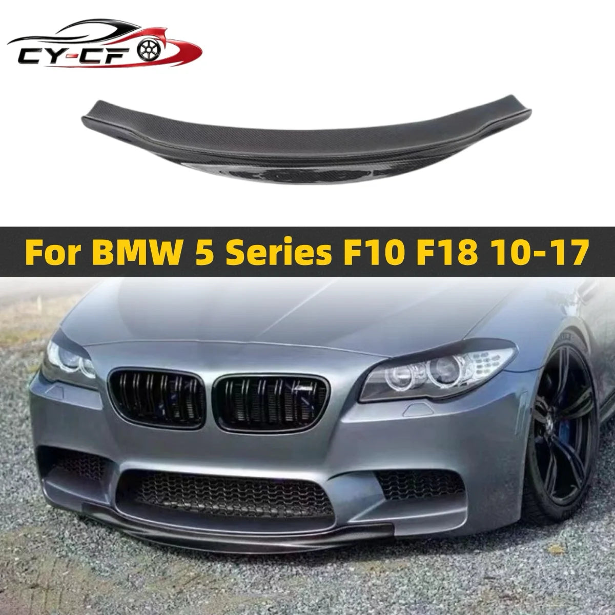 For BMW 5 Series F10 M5 2012 2016 Front Bumper Lip Spoiler
