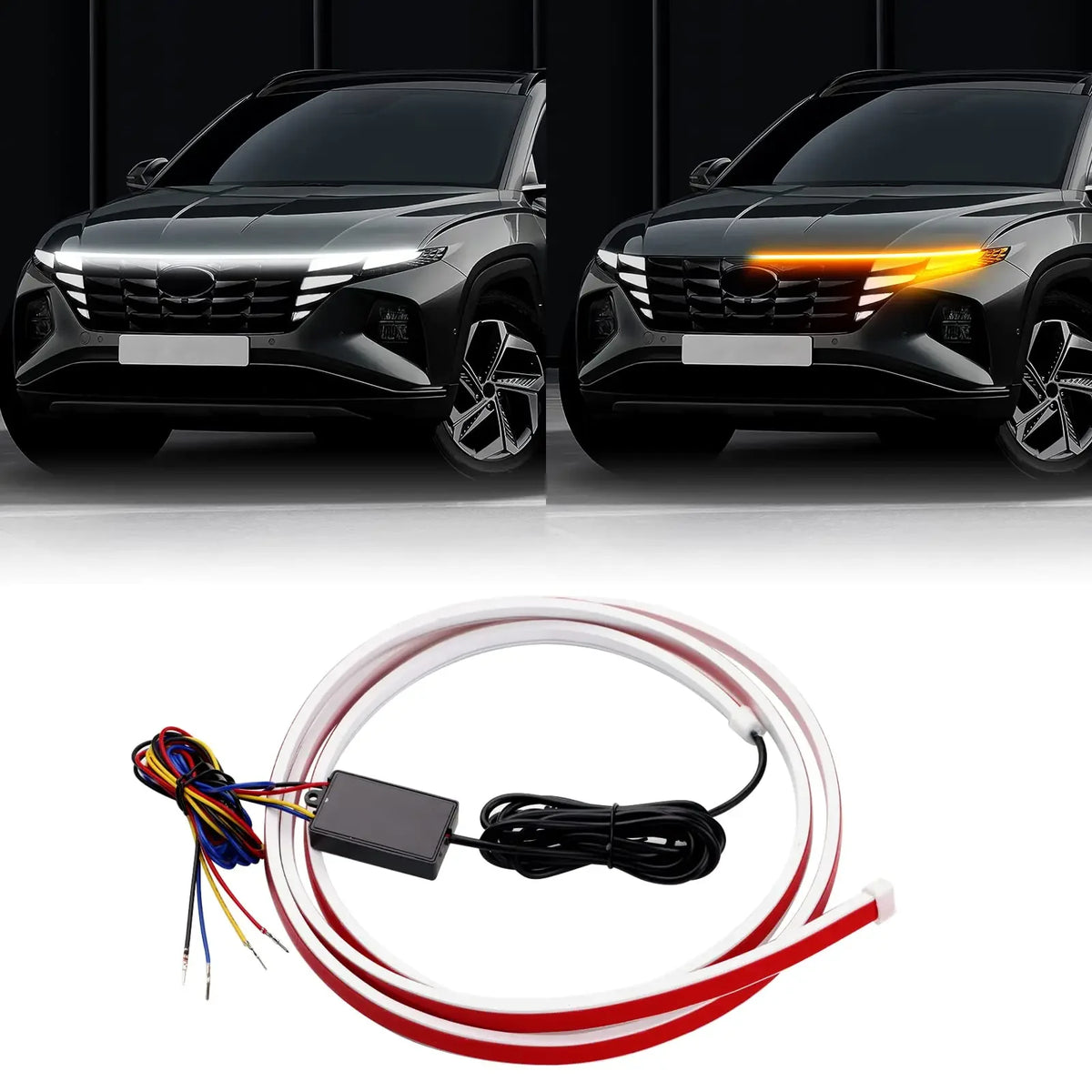 Daytime Running Strip Start Scan Yellow Turn Signal Indicator