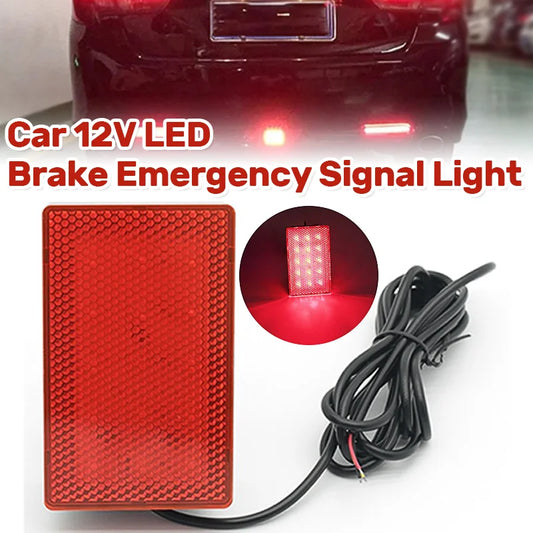 Red Black 12V F1 Taillight Brake Brightness Warning Stop