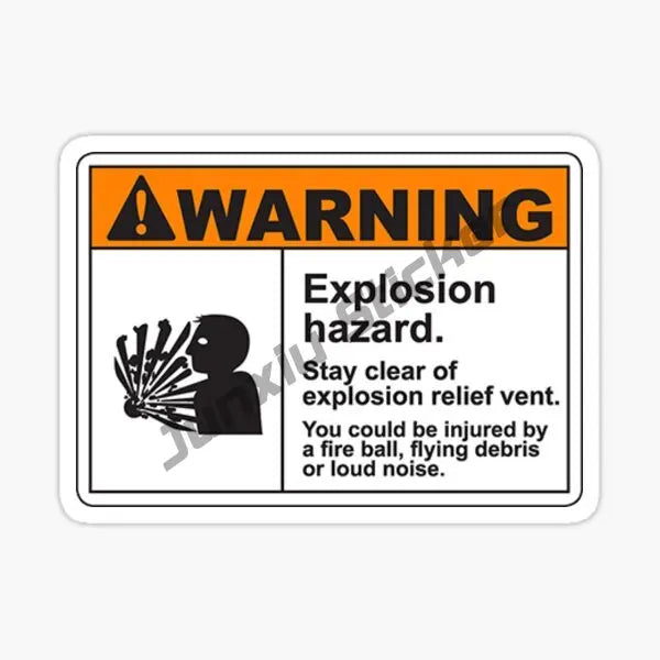 Creative Explosion Warning Danger Pvc Waterproof Body Sticker