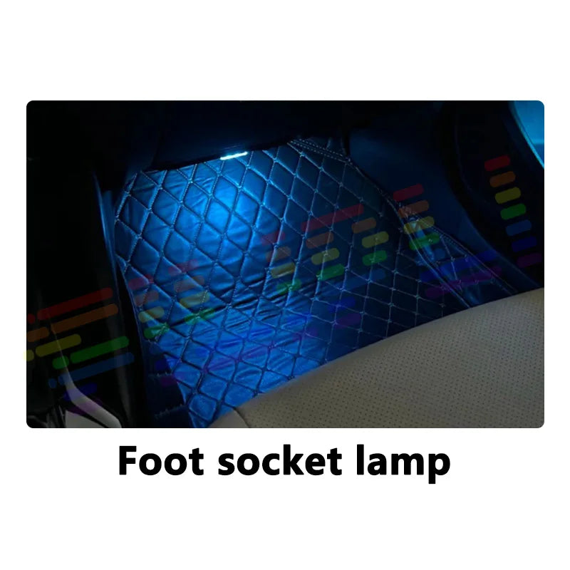 Ambient Lighting Footwell Storage Handle Horn Model Neon