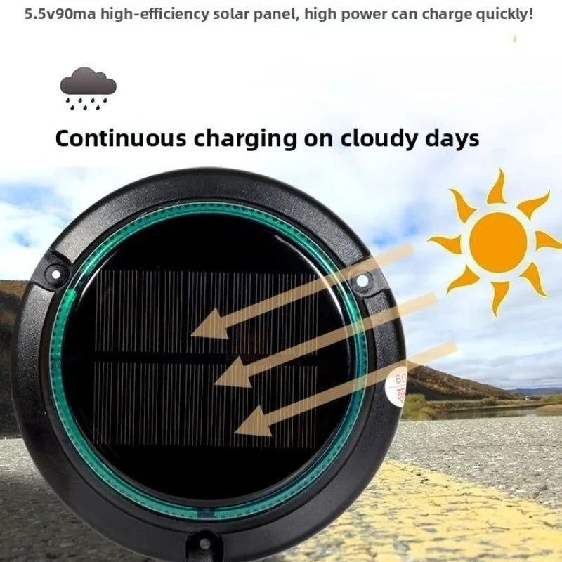 USB Rechargeable Solar Warning Strobe Anchor Powered Navigation