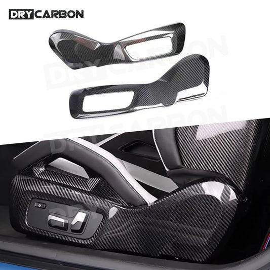 For BMW X3M X4M G80 M3 Dry Carbon Fiber SEAT Frame Panel Cover