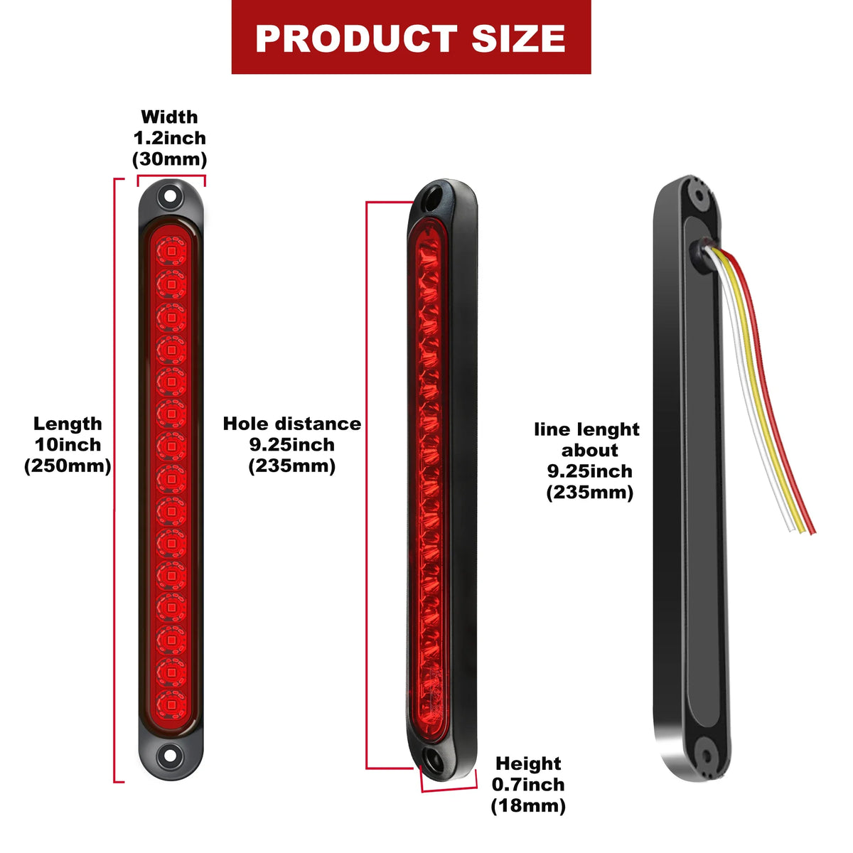 For Trailer 2PCS 12-24v 15LED Tail Rear Truck Lorry pickup-brake