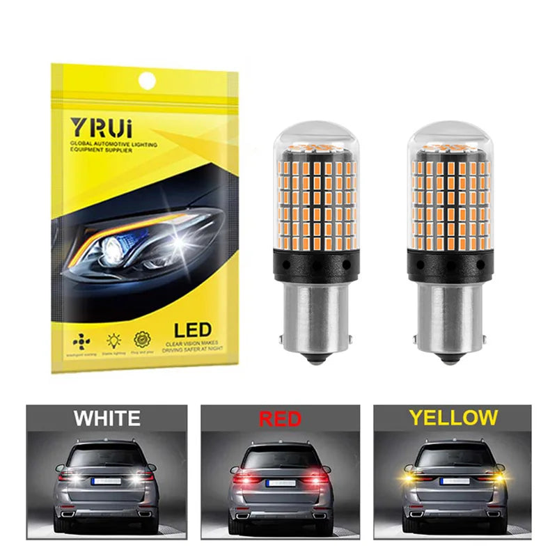 Yirui 2PCS 12-24v Turn Signal ba15s P21W bau15s py21w