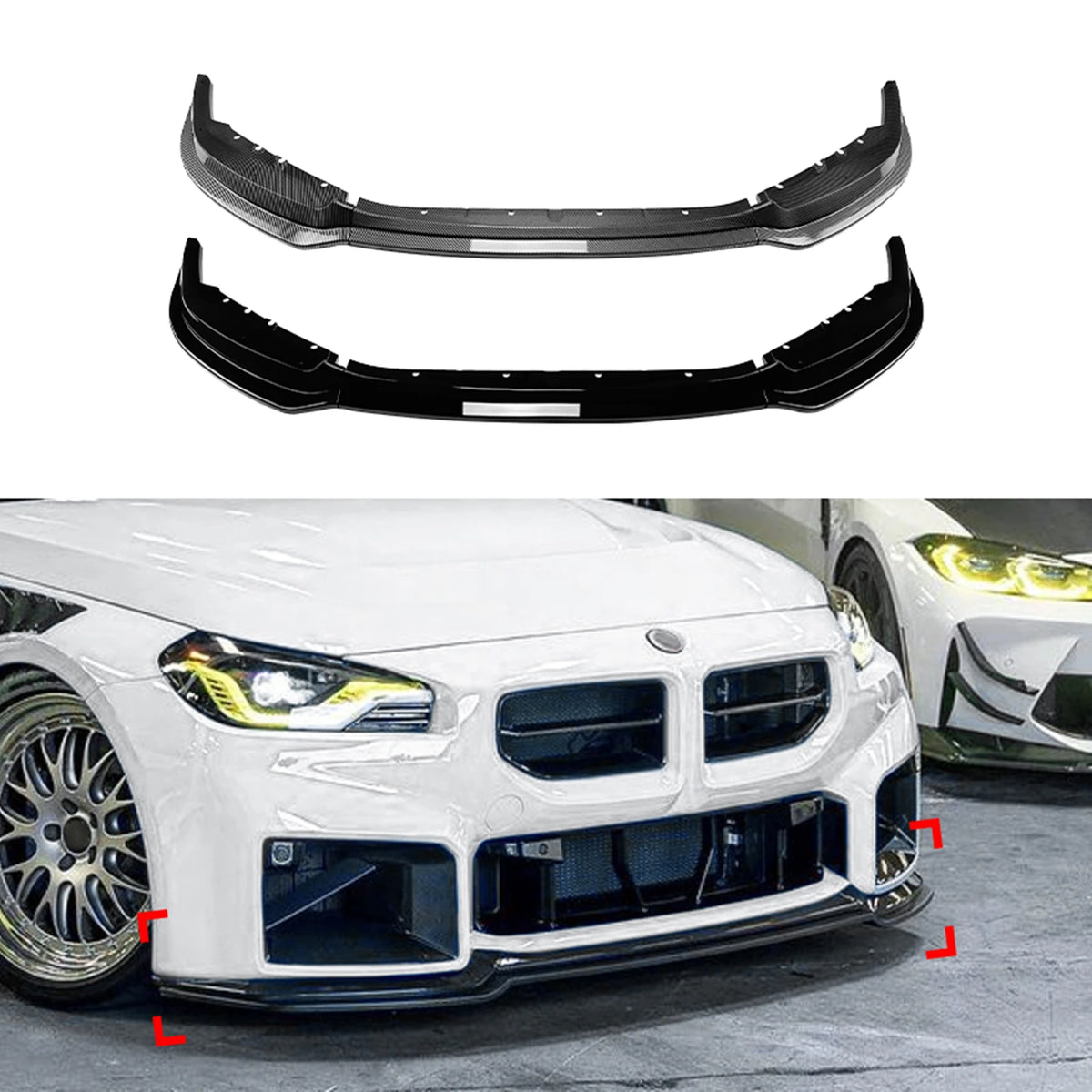 For BMW 2 Series M2 G87 2023-2026 Front Bumper Spoiler Lip