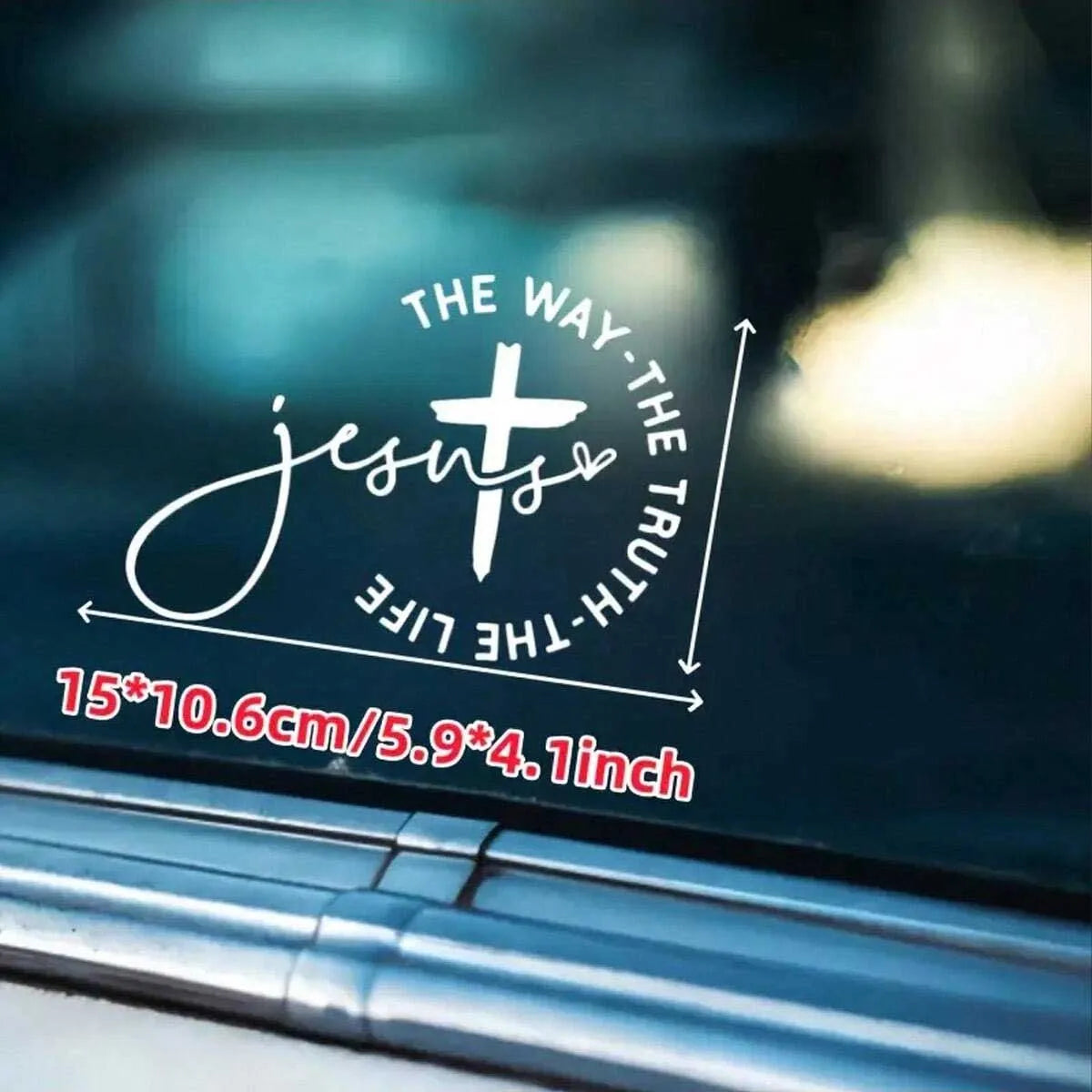 one-piece Way Jesus Christian Sticker Cross Pattern Road Truth