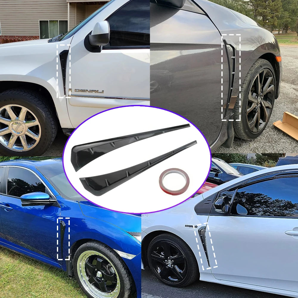 Pair Side Fender Air Flow Wing Vent Cover Body