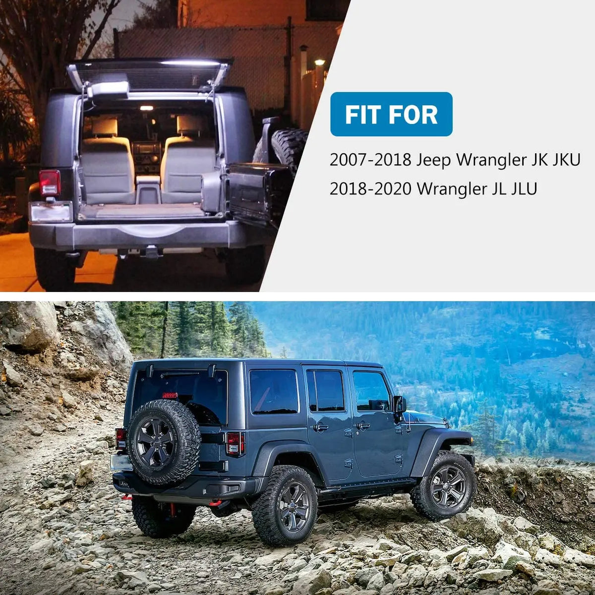 For Jeep Wrangler Jk Jku 2007-2018 Rear Glass Lift Gate Dome Bar
