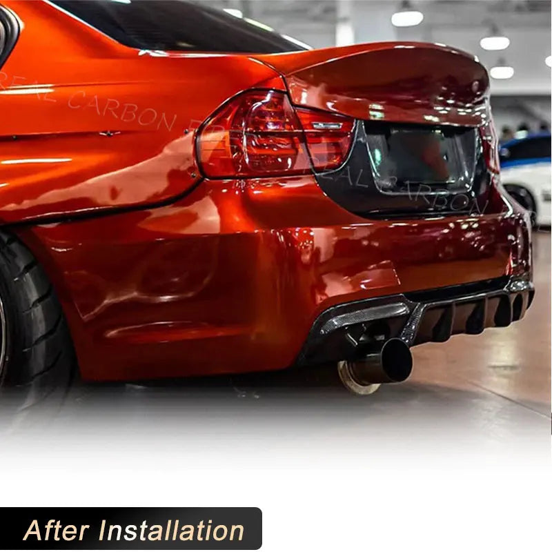 For BMW 3 Series E90 M Carbon Fiber Rear Bumper Diffuser Lip