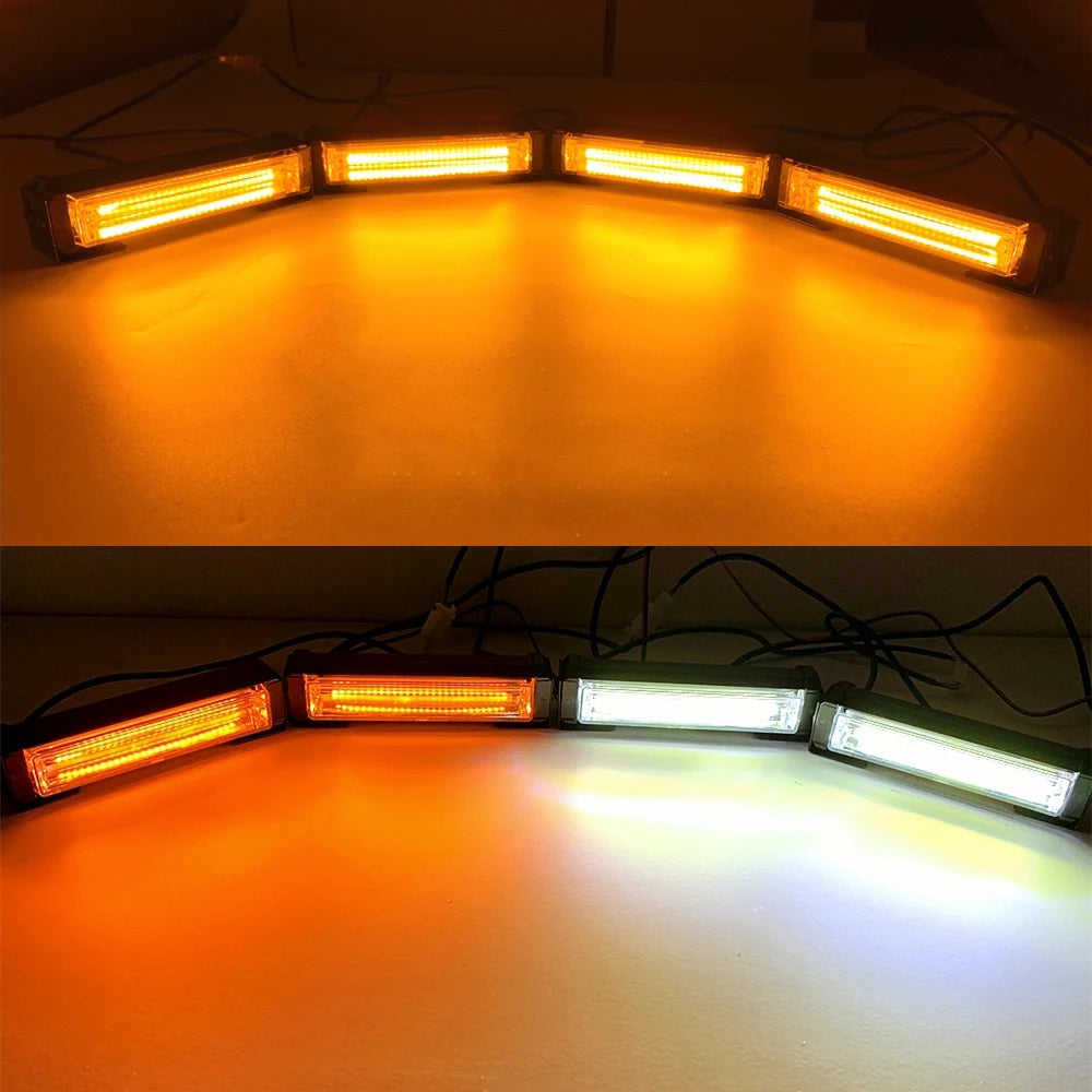 Amber Cob Front Grille Emergency Strobe Head 80W Warning