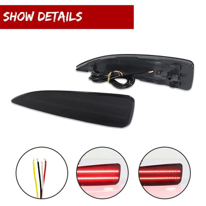 For Toyota Yaris 2012 2013 2014 Red Rear Bumper Reflector Tail