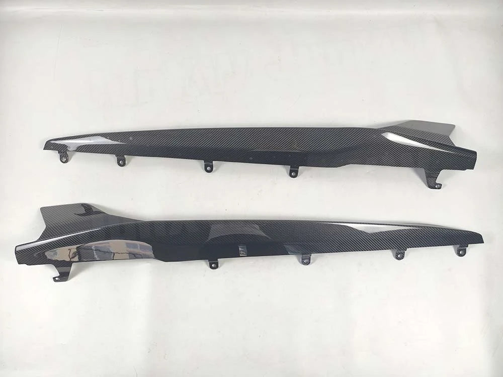 For BMW 8 Series G14 G15 Dry Carbon Fiber Side Skirts Extension