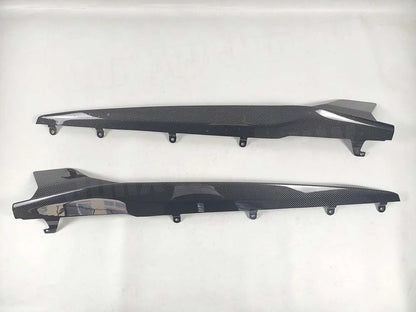For BMW 8 Series G14 G15 Dry Carbon Fiber Side Skirts Extension