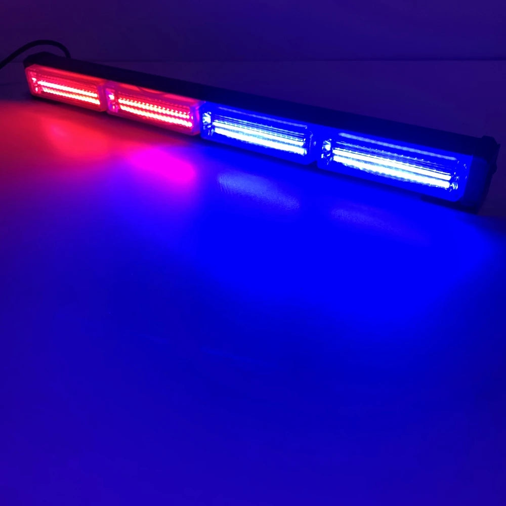 For Vehicle Safe 12V 24V Amber Cob Strobe Bar Sections Flasher
