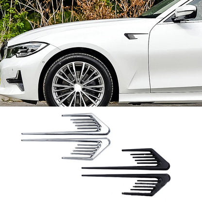 Fender Side Tail Mark Stickers Metal Simulation Shark Gills