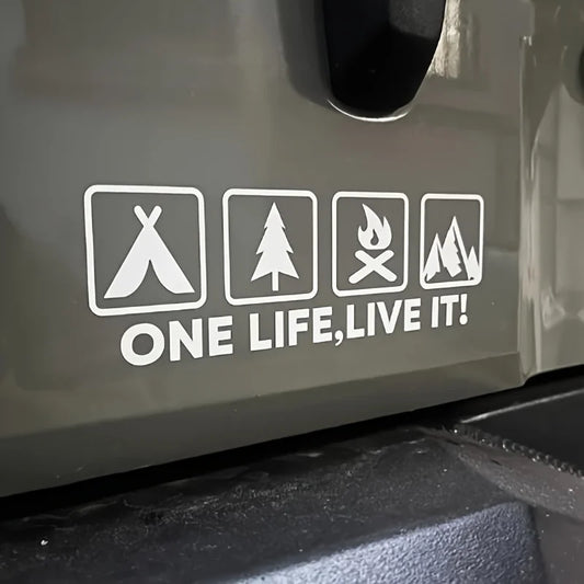 For Vehicle Auto Window Tail Body One Life Live It Camping