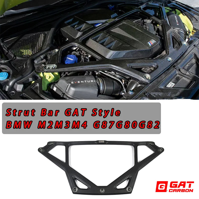 For BMW G80 G81 G82 G83 Dry Carbon Fiber Engine Strut Bar Gat M3