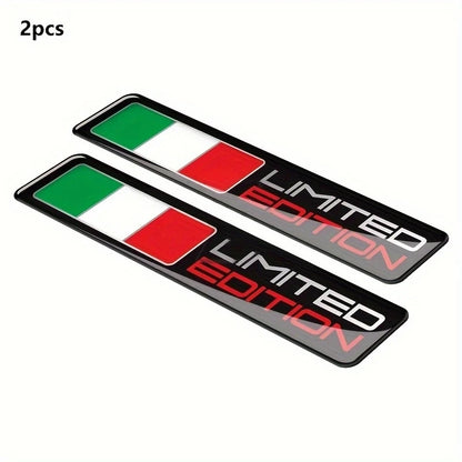 For Motorcycle Motobike 2PCS Italy Limited Edition Flag Sticker
