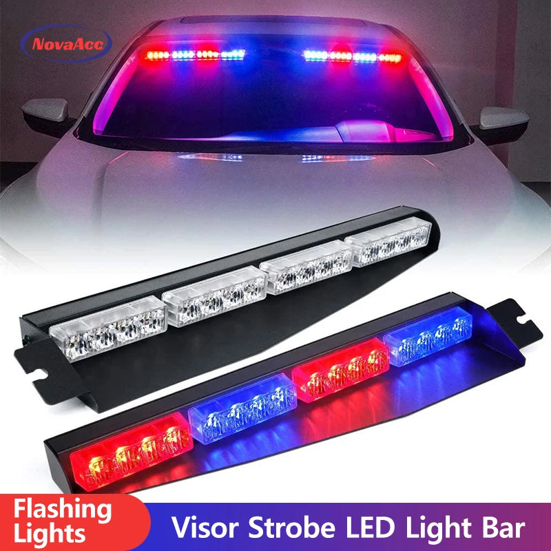 For Volunteer Vehicles Visor Strobe Bar Interior Windshield