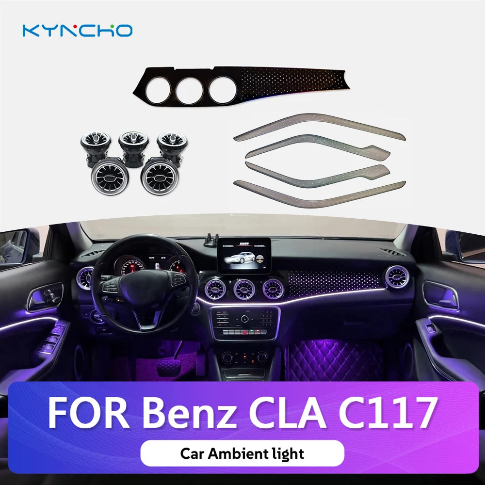 For Benz Cla C117 X117 64 Kyncho Ambient Kit Colors RGB