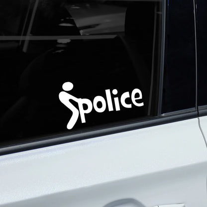 Creative Police Pattern Stickers Decals Waterproof Scratches