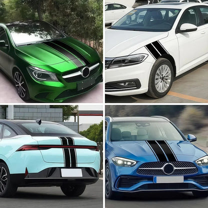 For Vehicle Bonnet Roof Body Exterior Racing Stripe Hood Decal