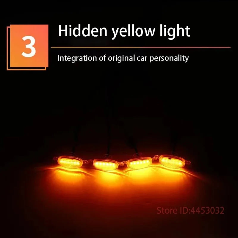 12V Emergency Flash APP Wireless Remote Control Yellow Grille