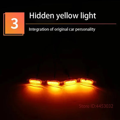 12V Emergency Flash APP Wireless Remote Control Yellow Grille