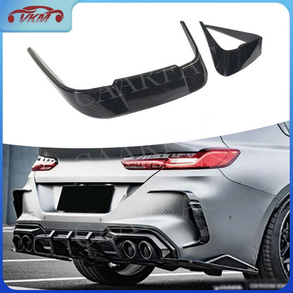 For BMW M8 F91 F92 F93 Dry Carbon Fiber Rear Bumper Spoiler Side