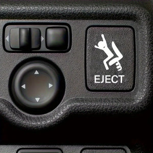 2PCS Passenger Button Sticker Funny Decal Empty Vinyl Interior