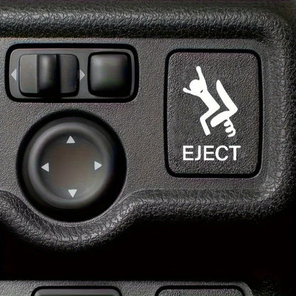 2PCS Passenger Button Sticker Funny Decal Empty Vinyl Interior