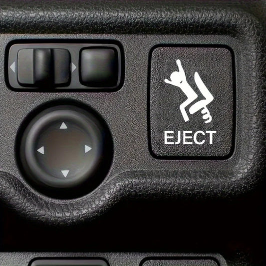 2PCS Passenger Button Sticker Funny Decal Empty Vinyl Interior