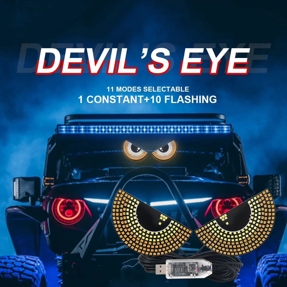Back Window Expression Strips Lighting Pixel Panel Windshield