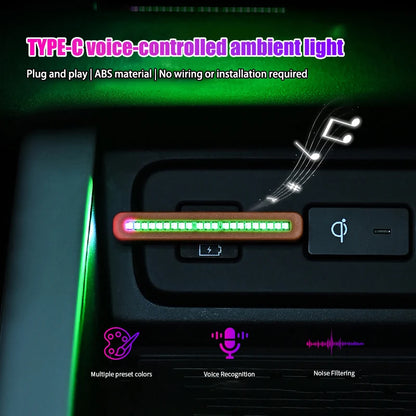 Ambient Lighting type-c Plug Play Voice Control Rhythm Function