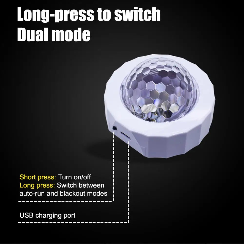 Atmosphere Voice Activated Disco Ball USB Rechargeable Interior