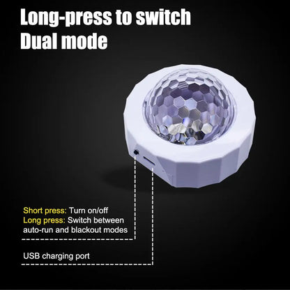 Atmosphere Voice Activated Disco Ball USB Rechargeable Interior