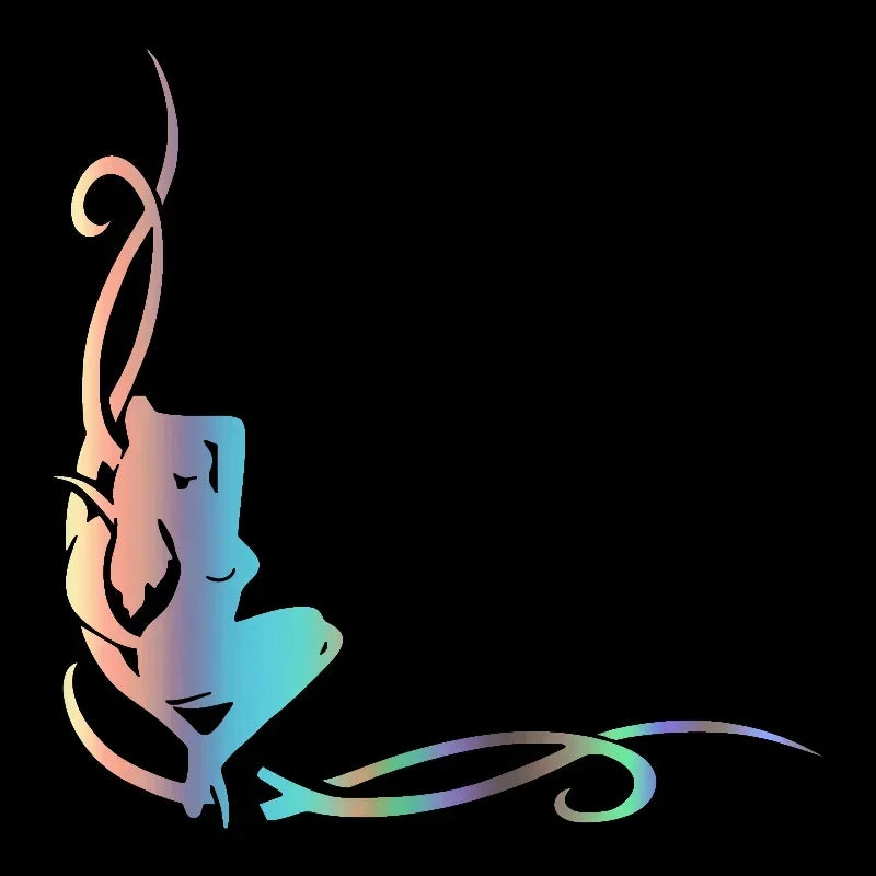Jpct Sticker Creative Girl Reflective Funny Vinyl Decal
