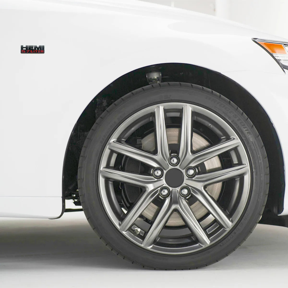 Metal Hemi 5.7 Liter Stickers Are Suitable Trunk Rear