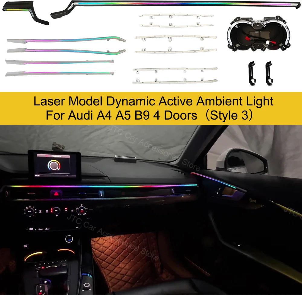 For Audi A4 A5 S4 S5 Ambient B9 2016-2023 30-color Mmi Air Vent