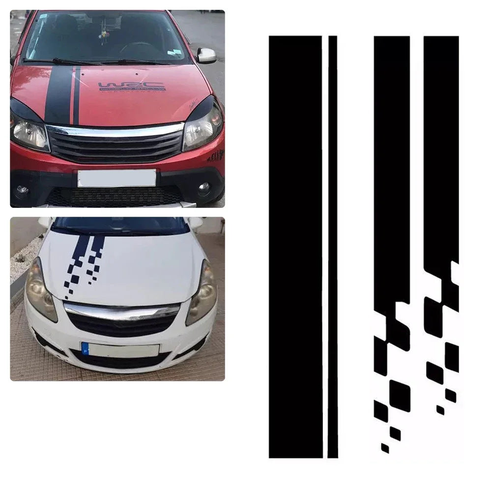 For Personalized Stripe Hood Stickers Automobiles Supplies Cover
