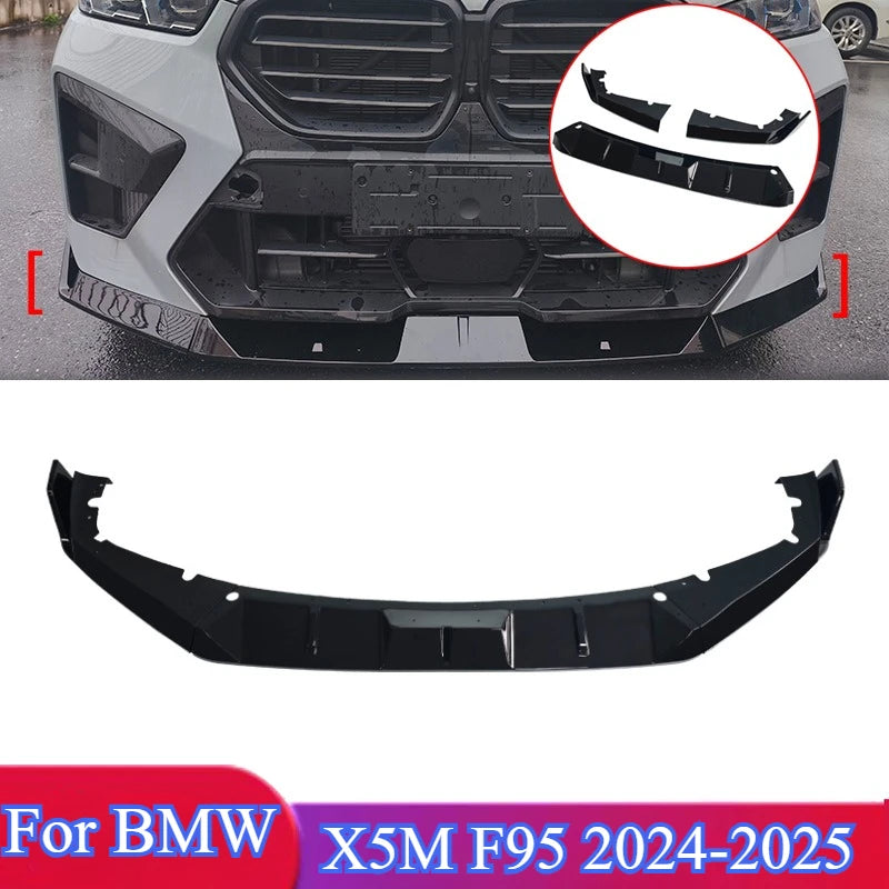 For BMW X5M F95 2024- 2025 Front Bumper Lip Spoiler Splitters