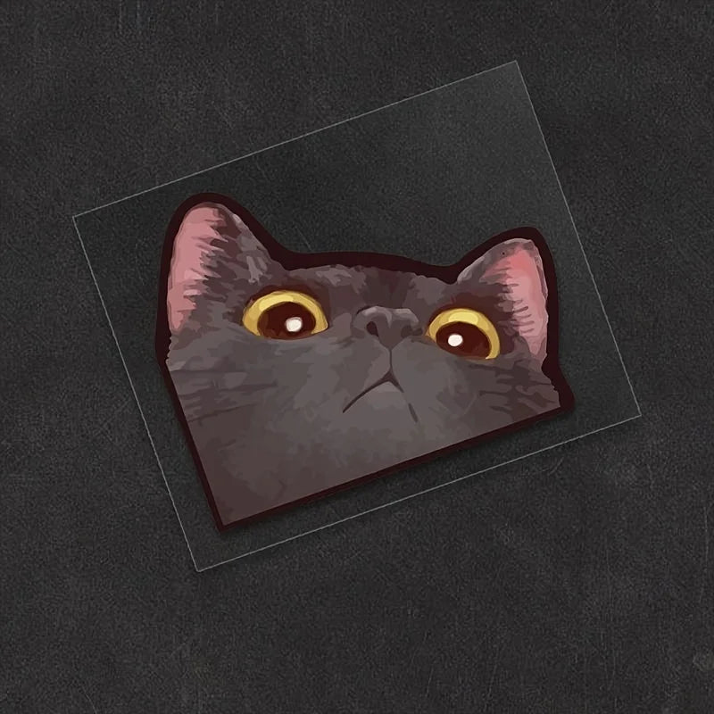 For Auto Body Window Bumper Durable Peeking Cat Decal Waterproof