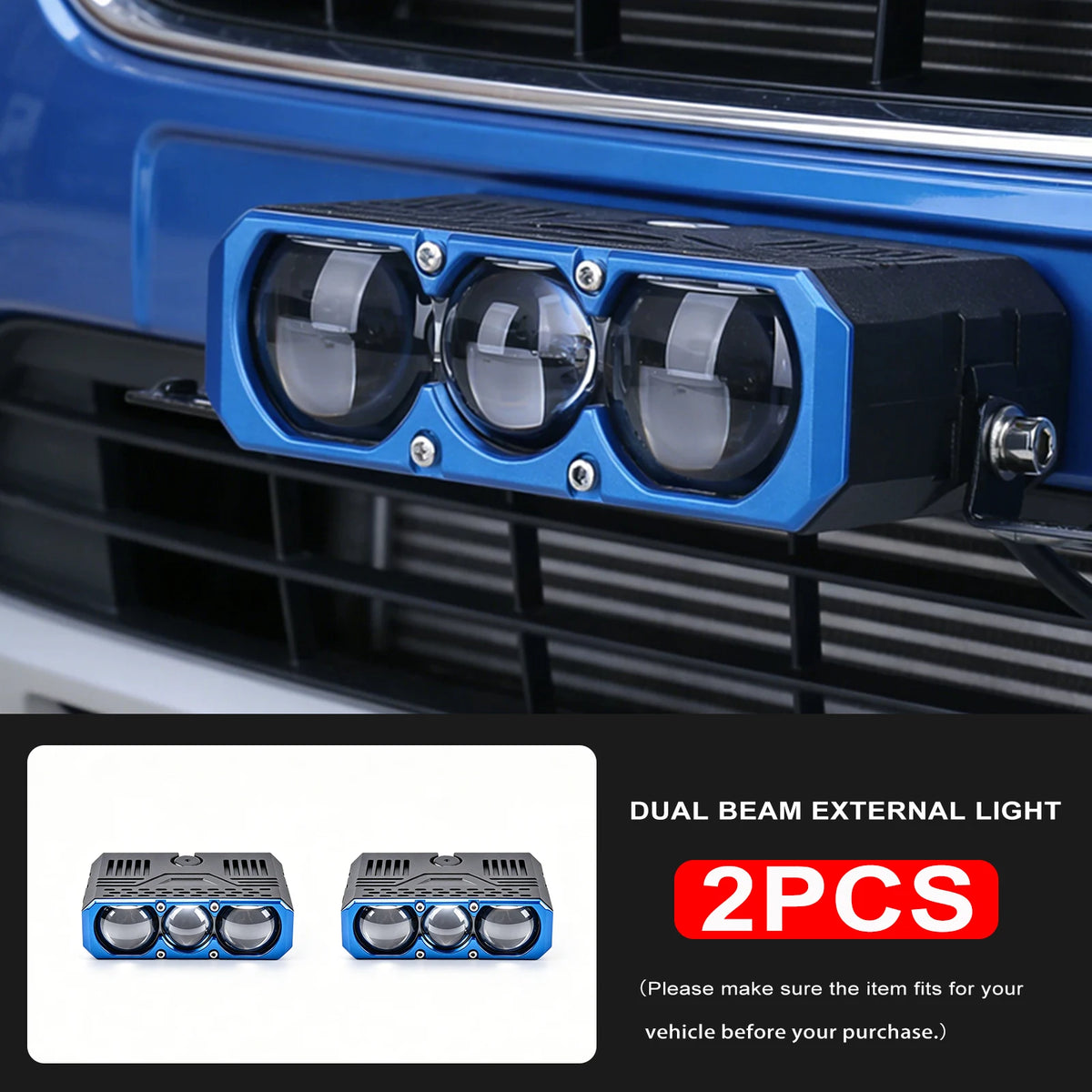 Triple Lens Spotlight 300W Solenoid Beam Switching Headlight
