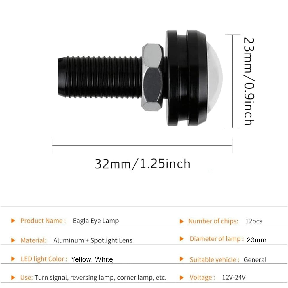 23MM 12 Eagle Eye 12V Daytime Running Backup Marker
