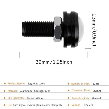 23MM 12 Eagle Eye 12V Daytime Running Backup Marker