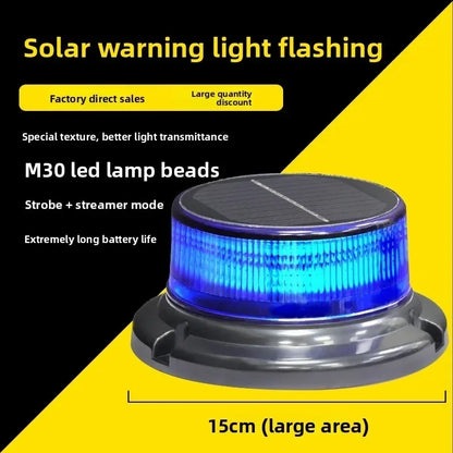 For Vehicles Solar Powered Warning Strobe Magnetic Roof Flash