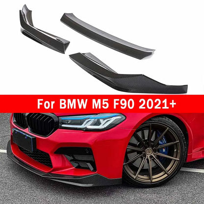For BMW M5 F90 2021+ Carbon Fiber Front Bumper Diverter Spoiler